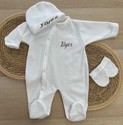 Grenouillère-bonnet Velours