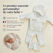 Ensemble en maille brodée