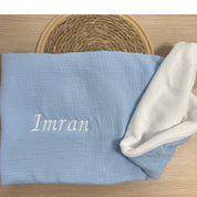 Cotton gauze and fleece blanket